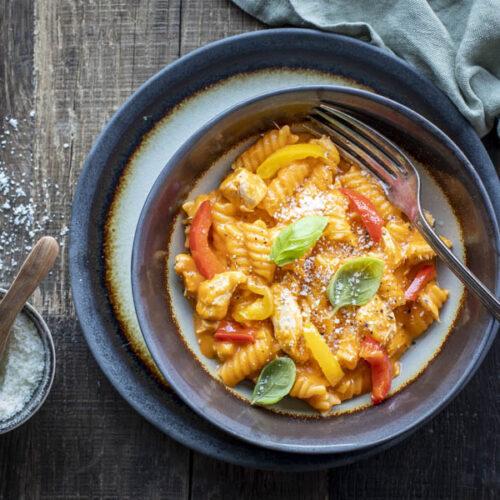 One pot pasta poulet & poivrons